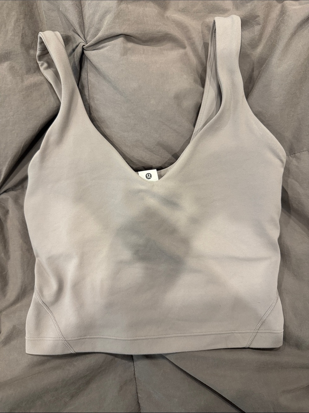 lululemon athletica Taupe Scoop Neck Sports Bra